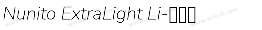 Nunito ExtraLight Li字体转换